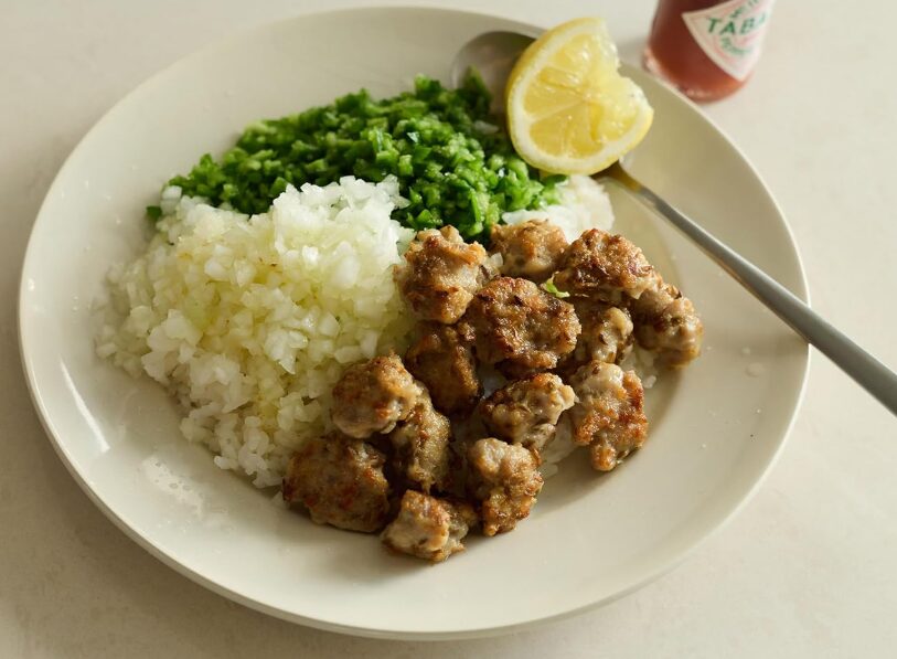 ポイポイつくねとしゃきしゃき野菜のまぜごはん